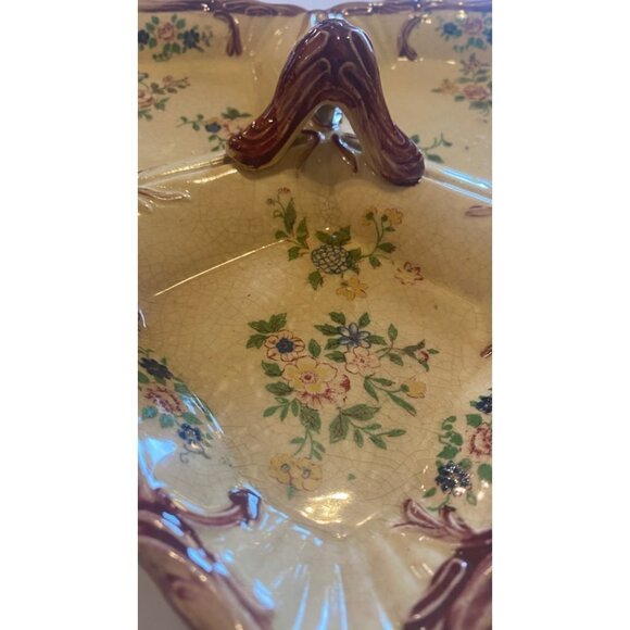 Mid Century Cottagecore Japanise Relish Tray platter - Picture 2 of 6